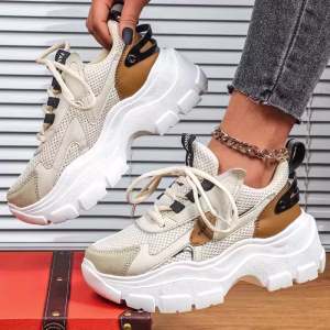 Women's Platform Sneakers with Thick Sole